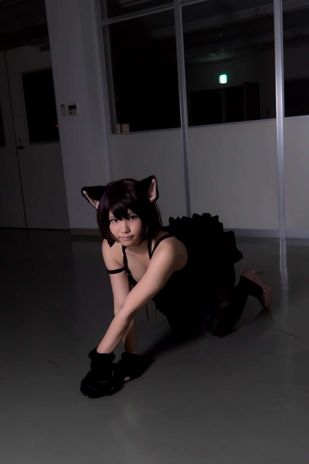 [enako] [enacat black] black silk cat girl(105)